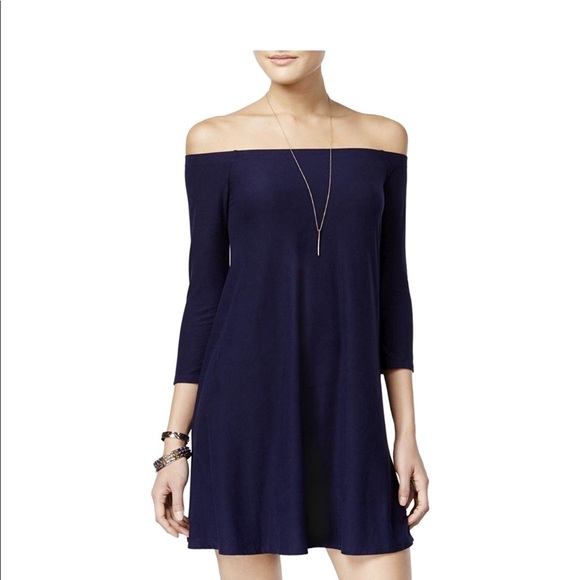 Planet Gold Dresses & Skirts - Planet Gold Casual Off-The-Shoulder Shirtdress S
